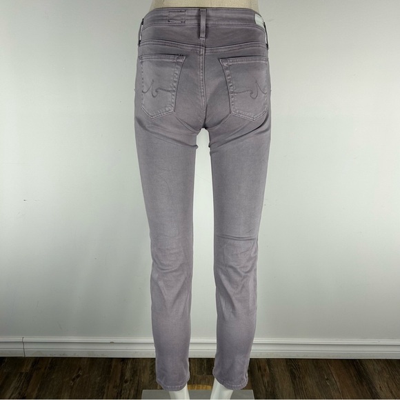 💕 Ag Adriano Goldschmied Gray THE STEVIE ANKLE Stim Straight Ankle jeans 27x28 - Picture 3 of 10